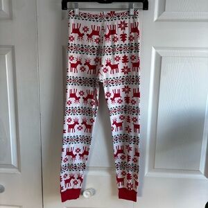 Hanna Andersson Kids Unisex Red Dear Deer Holiday Pajama Pants 140 10 Christmas‎